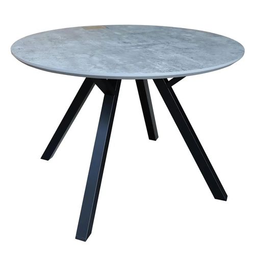Clearance - Tetro Grey Concrete Effect 2 Seater Round Dining Table - A556