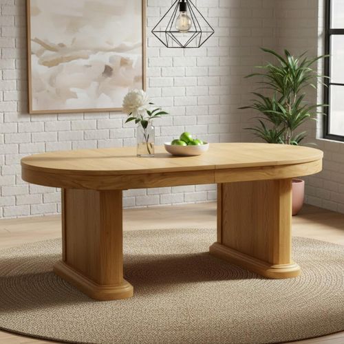 Sorento Oval Extending Dining Table - 8 Seater - 200cm-250cm - Oak