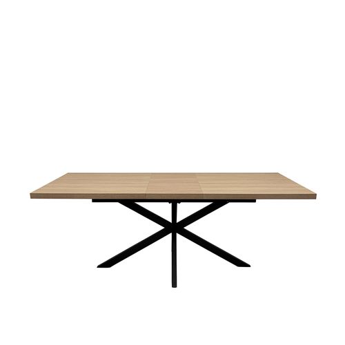 Dalton Light Oak 6-8 Seater Extending Dining Table with Spider Legs - 160cm-200cm