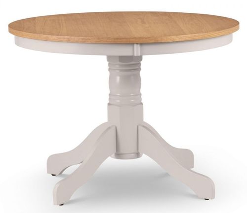 Davenport Grey and Oak 2 Seater Round Pedestal Dining Table