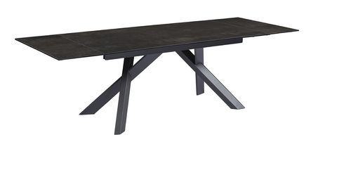 Derby Dark Grey Ceramic 6 Seater Extending Dining Table - 180cm