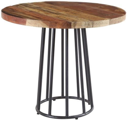 Diu Reclaimed Wood 2 Seater Round Dining Table