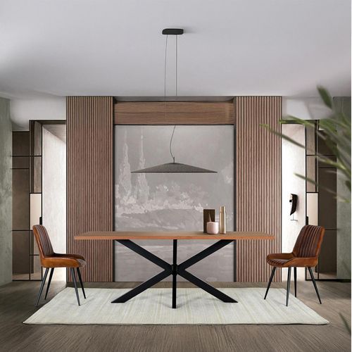 Enna Dining Table - Acacia Wood - 6 Seater - Spider Legs - Sizes Available