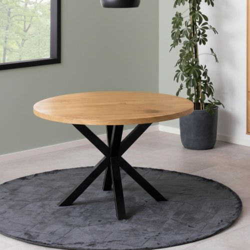 Heaven Round Dining Table - 4 Seater - 120cm - Oak - with Star Legs