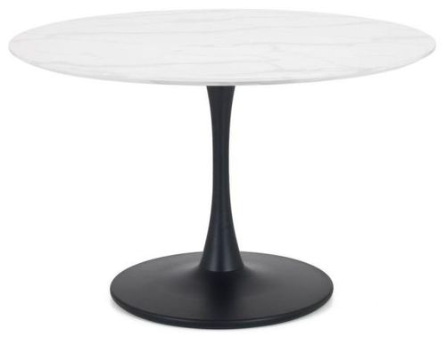 Holland White Marble 4 Seater Round Dining Table