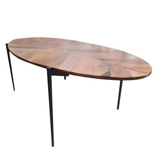 Juan Sheesham Wood 8 Seater Oval Dining Table - 240cm