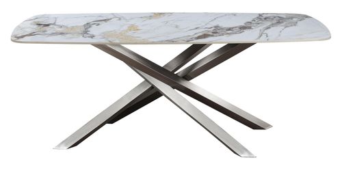 Lacey Grey Ceramic 6 Seater Dining Table