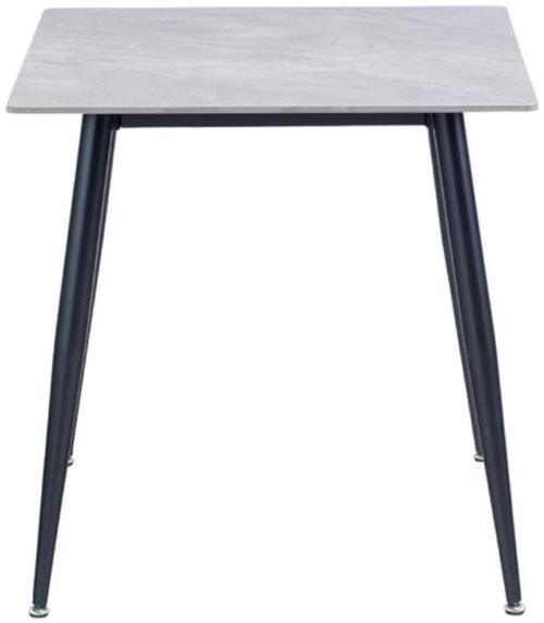 Lavina Rebecca Grey Sintered Stone 2 Seater Square Dining Table - 75cm