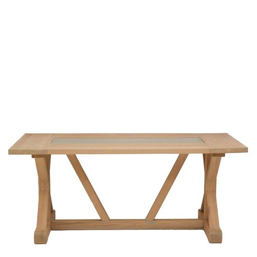 Lyon Dining Table - 6 Seater - 180cm - Glass and Oak
