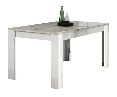 Messina White and Grey 6 Seater Dining Table