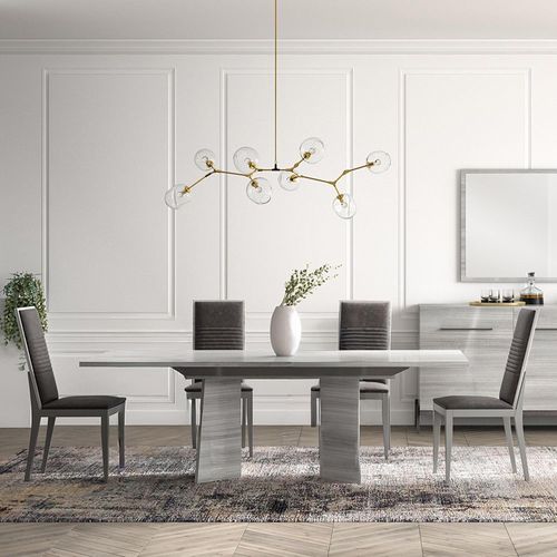 Mia Extending Dining Table - 6-10 Seater - 180cm-270cm - Grey