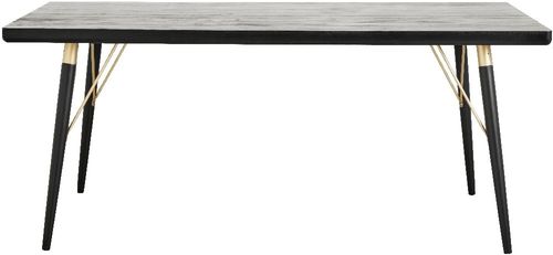 Black and Gold Dining Table - 6 Seater