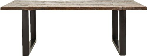 Vintage Wood and Metal Dining Table - 6 Seater