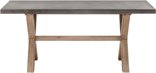 Pimlico Acacia Wood and Concrete Top 180cm X Leg Dining Table - 6 Seater