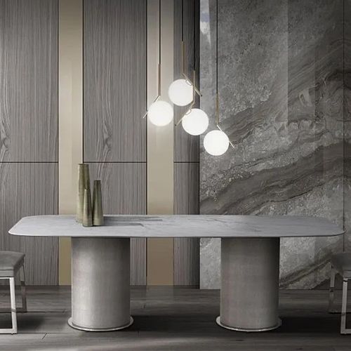 Prestige Dining Table - Marble with Pedestal Base - Variation Available