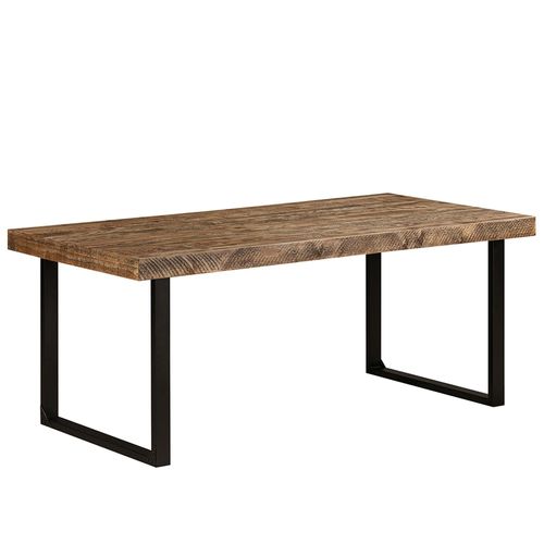 Preston Industrial Style Rustic 6 Seater Dining Table - 180cm
