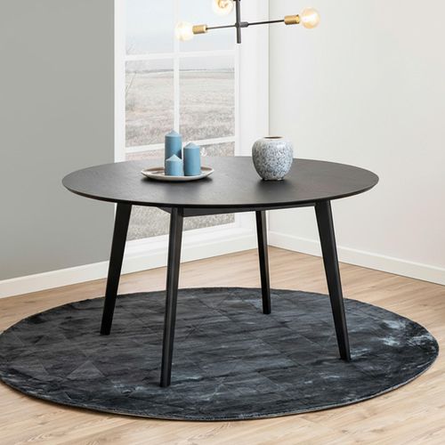 Roxby Round Dining Table - 6 Seater - 140cm - Black