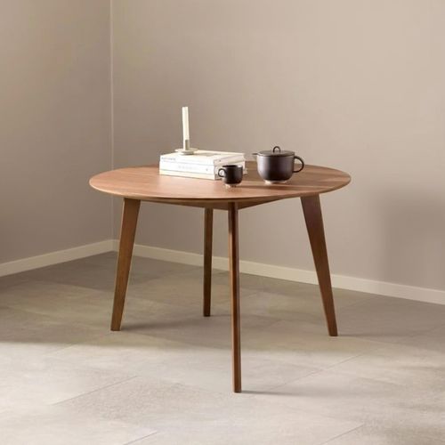 Roxby Round Dining Table - 2 Seater - 105cm - Walnut