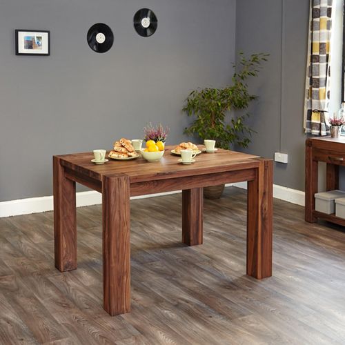 Shiro Walnut Dining Table - 4 Seater - 90cm - Small