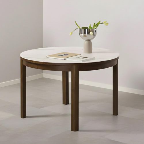 Southampton Round Dining Table - 4 Seater - Ceramic Top - 120cm - Dark Oak