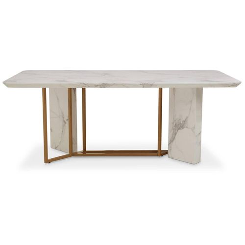 Vieste Dining Table - 8 Seater - 200cm - White Marble