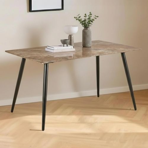 Wicklow Dining Table - 4 Seater - 140cm - Brown Ceramic