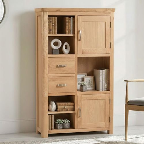 Treviso Large Display Cabinet - Oak