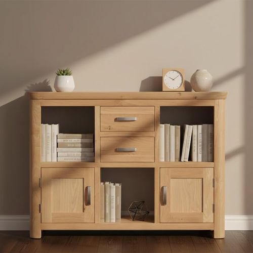 Treviso Small Display Cabinet - Oak
