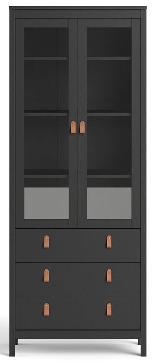 Barcelona Black 2 Door Display Cabinet