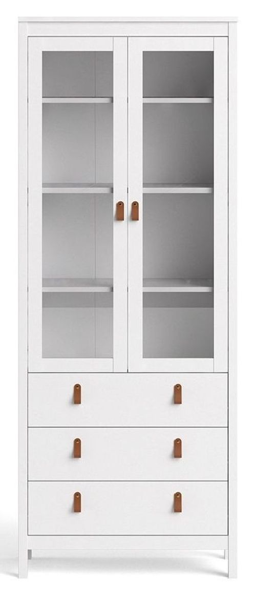 Barcelona White 2 Door Display Cabinet