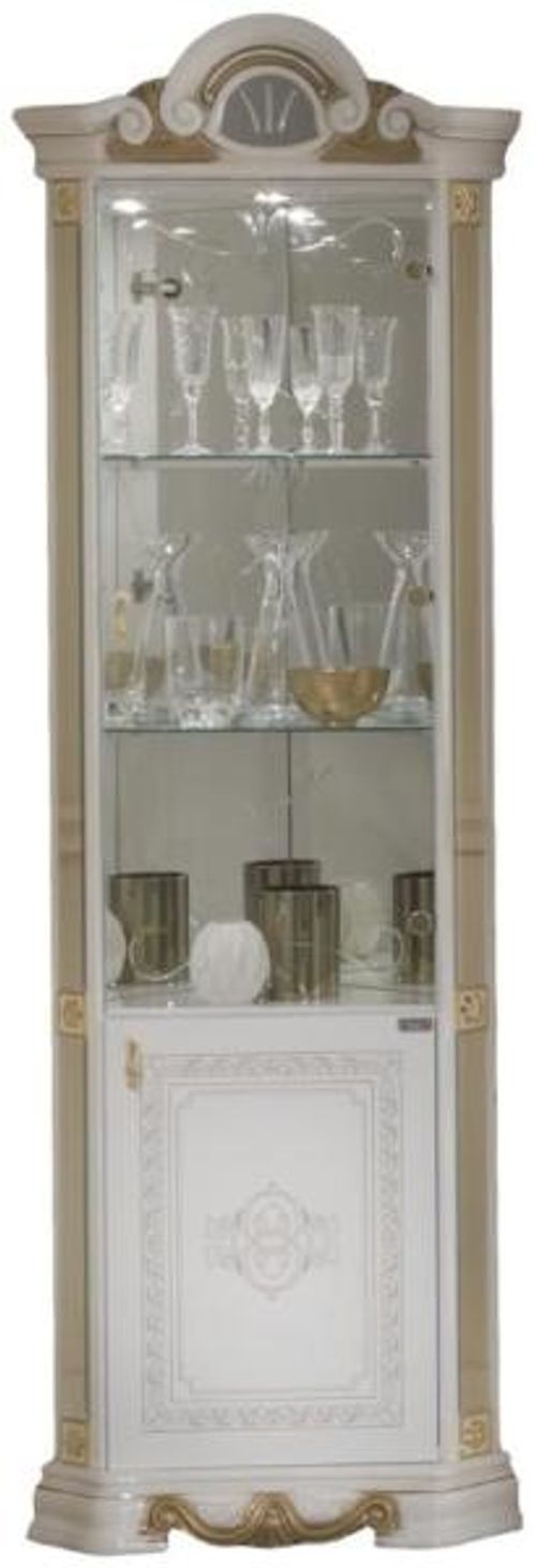 Betty White Italian Corner Display Cabinet