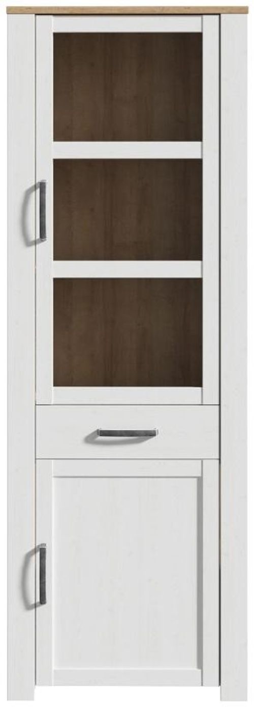 Bohol White Narrow Display Cabinet