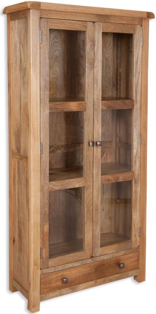 Bombay Solid Mango Wood 2 Door Display Cabinet