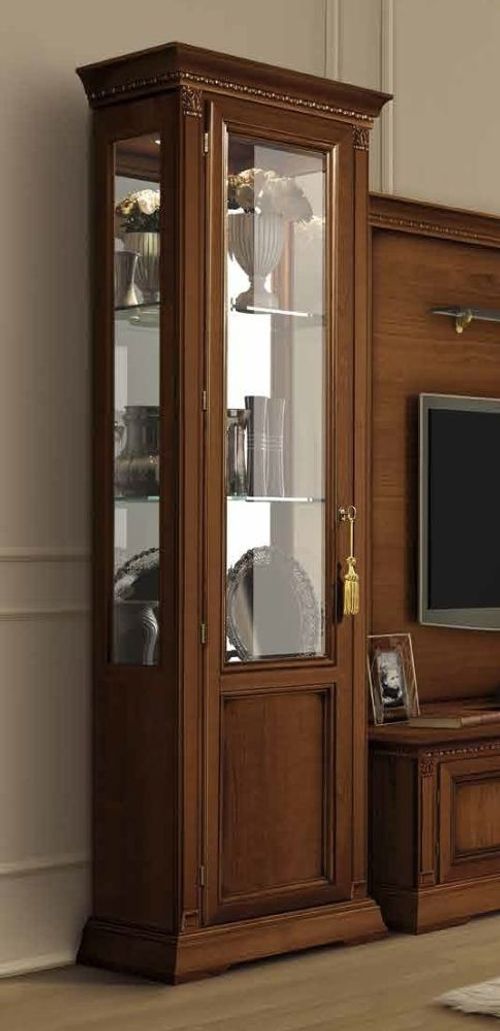 Treviso Display Cabinet - 1 Door - LHF - Cherry Wood