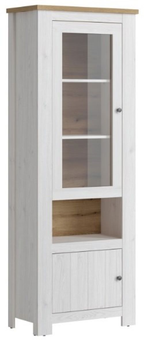 Celesto White Narrow Display Cabinet
