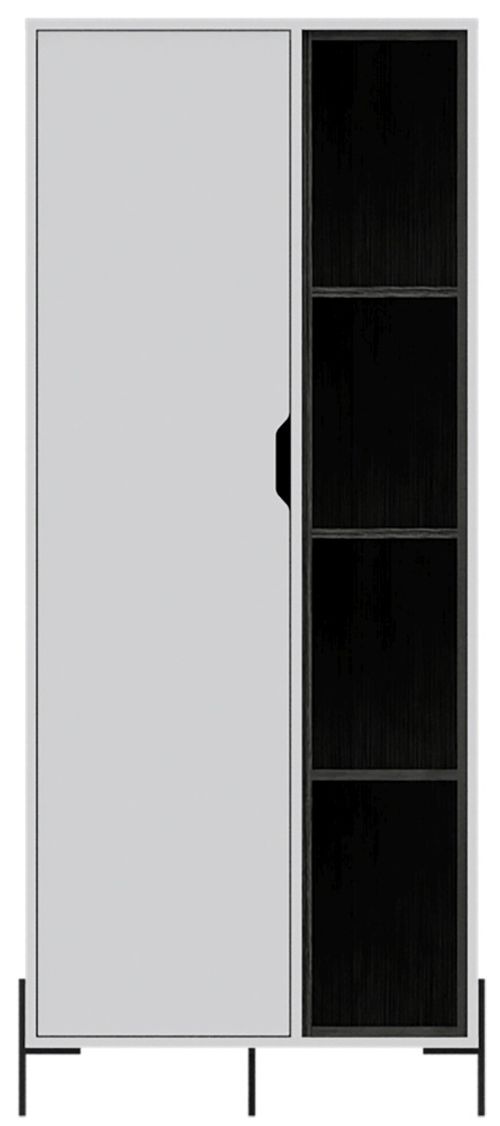 Dallas White and Grey Display Cabinet