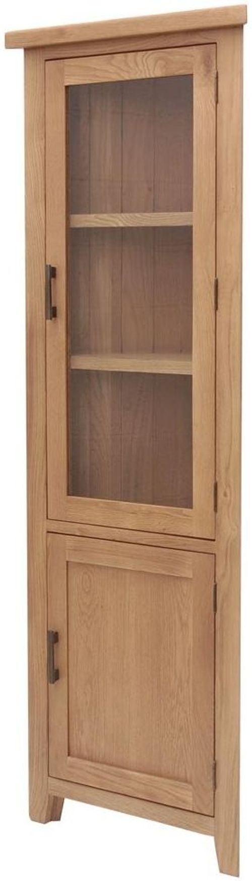 Hampshire Oak Corner Display Cabinet