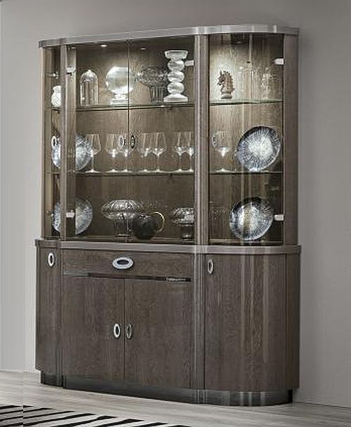 Armonia Display Cabinet - 4 Door - Silver Birch