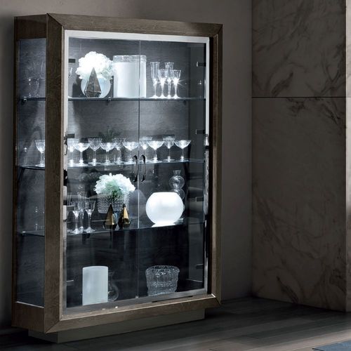Elite Vitrine - 2 Door - Silver Birch