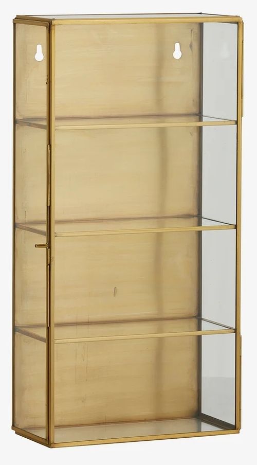 Ada Gold Metal Small Wall Display Cabinet