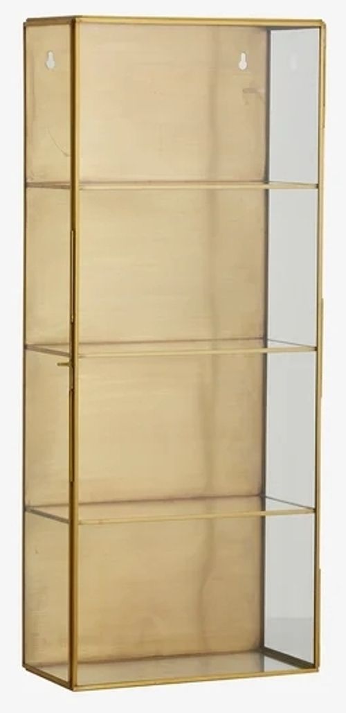 Ada Gold Metal Wall Display Cabinet