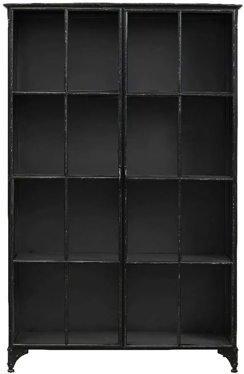 Downtown Black 2 Door Wide Display Cabinet
