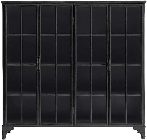 Downtown Black 4 Door Display Cabinet