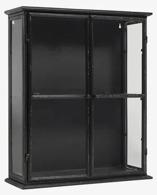 Downtown Black Small 2 Door Display Cabinet