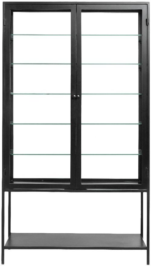 Mondo Black 2 Door Glass Display Cabinet