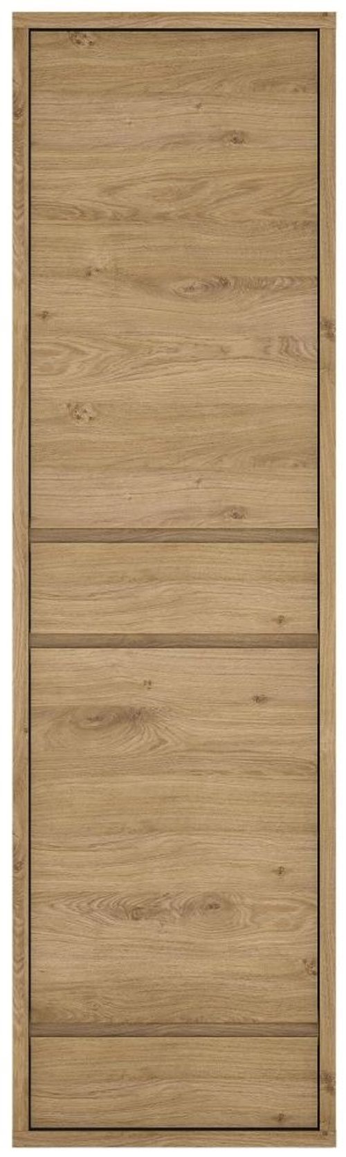 Shetland Oak Effect 2 Door 2 Drawer Narrow Cabinet