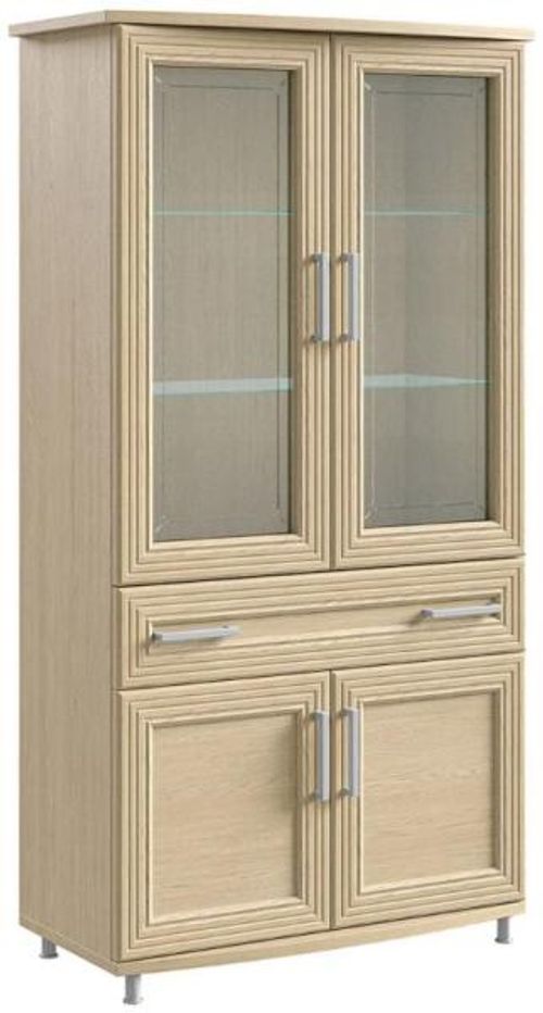 Sonia Light Oak Italian 2 Door Display Cabinet