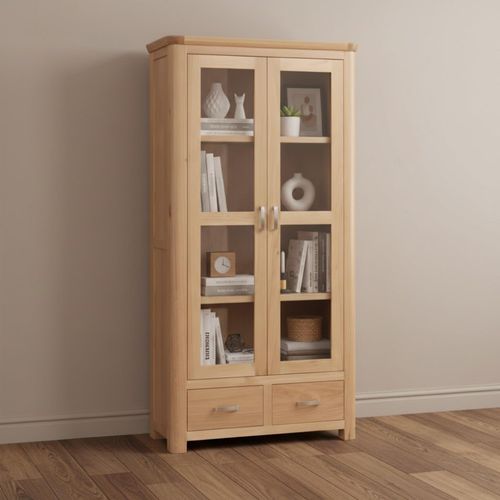 Treviso Display Cabinet - 2 Door - Oak