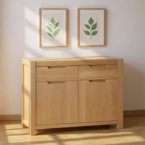 Carly Oak 2 Door Small Sideboard - 100cm