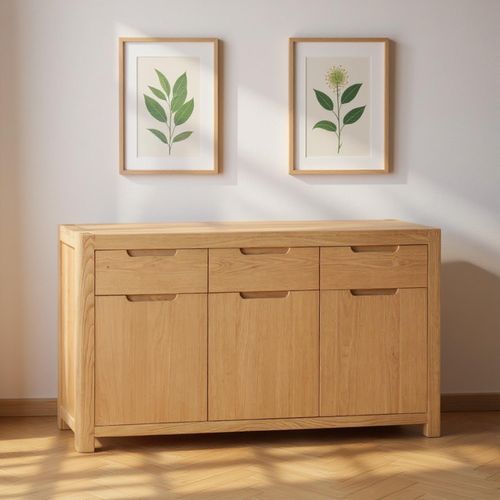 Carly Oak 3 Door Medium Sideboard - 150cm